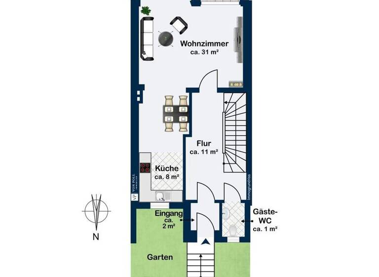 Reihenmittelhaus zum Kauf 250.000 € 3 Zimmer 100 m² 135 m² Grundstück Wennigser Mark Wennigsen / Wennigser Mark 30974