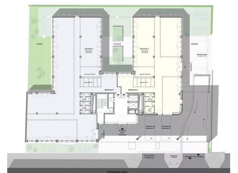 Bürofläche zur Miete provisionsfrei 22,50 € 5.202 m² Bürofläche teilbar ab 264 m² Hohenfelde Hamburg 22087