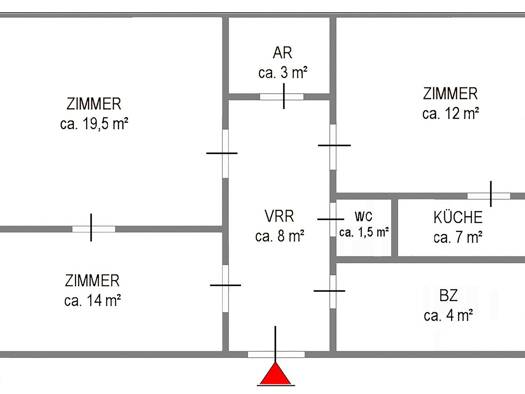 Wohnung zum Kauf 215.000 € 3 Zimmer 70 m² EG Wien 1100