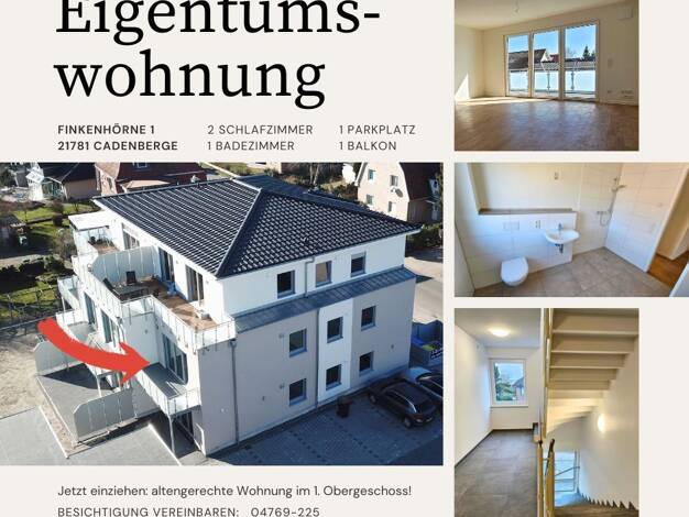 Wohnung zum Kauf - Erstbezug provisionsfrei 288.500 € 3 Zimmer 76 m² 1. Geschoss frei ab sofort Finkenhörne 1 Cadenberge 21781