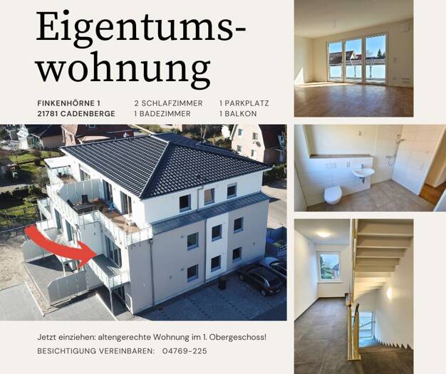 Wohnung zum Kauf - Erstbezug provisionsfrei 288.500 € 3 Zimmer 76 m² 1. Geschoss frei ab sofort Finkenhörne 1 Cadenberge 21781