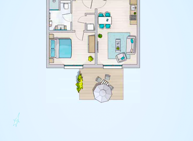 Terrassenwohnung zum Kauf 329.000 € 2 Zimmer 50 m² frei ab sofort Zingst 18374