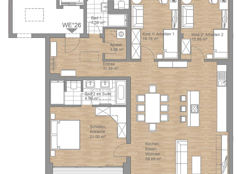 Penthouse zum Kauf 839.000 € 4 Zimmer 167,7 m²<br/>Wohnfläche 4.<br/>Geschoss Paul-Flechsig Straße 11 Meusdorf Leipzig 04289