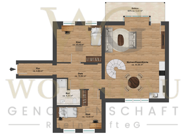 Wohnung zum Kauf - Erstbezug 499.000 € 4 Zimmer 137 m² 2. Geschoss Jülich 52428