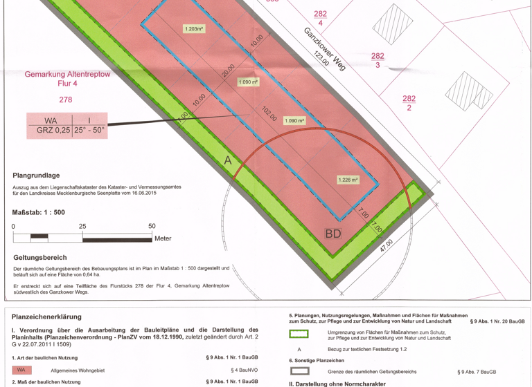 Grundstück zum Kauf 83.840 € 1.203 m² Grundstück Ganzkower Weg Altentreptow 17087