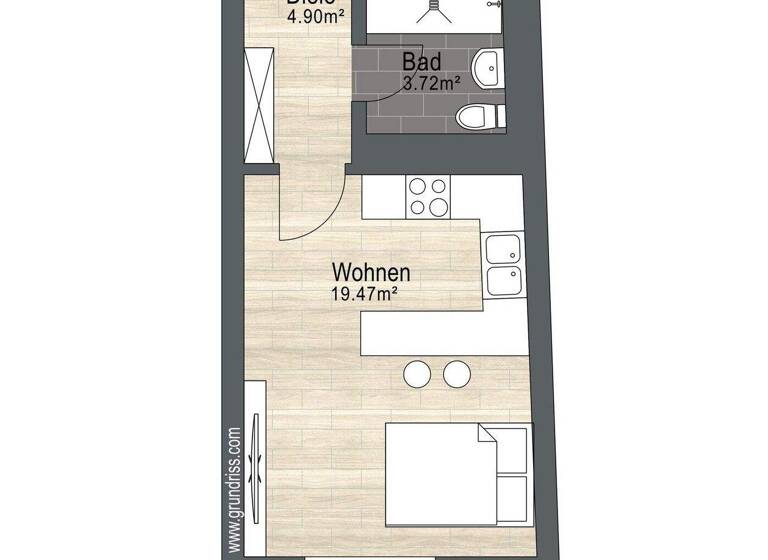 Studio zum Kauf 295.000 € 1 Zimmer 30,8 m² 1. Geschoss Sendling-Westpark München 81373