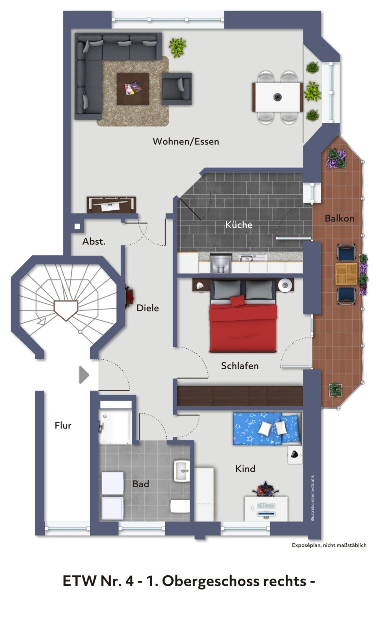 Wohnung zum Kauf 209.000 € 3 Zimmer 78,9 m²<br/>Wohnfläche 1.<br/>Geschoss Dorenkamp - Nord Rheine 48431