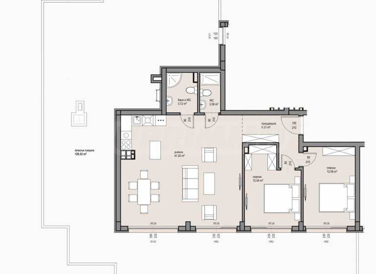 Studio zum Kauf 325.000 € 3 Zimmer 244 m² Sofia