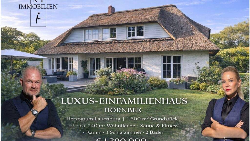 Einfamilienhaus zum Kauf provisionsfrei 1.390.000 € 6 Zimmer 280 m² 1.500 m² Grundstück frei ab 01.10.2026 Hauptstraße Hornbek 21514