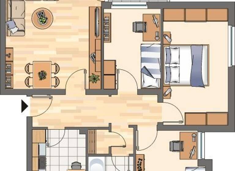 Wohnung zur Miete 619 € 4 Zimmer 85,9 m²<br/>Wohnfläche 2.<br/>Geschoss Robert-Koch-Straße 70 Methler Kamen 59174