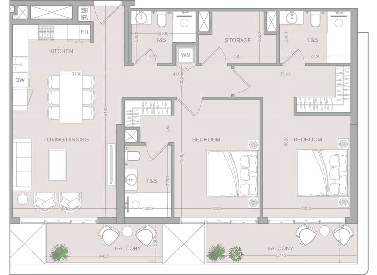Wohnung zum Kauf provisionsfrei 436.317 € 3,5 Zimmer 122,4 m² Dubai 00000