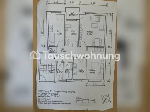 Wohnung zur Miete Tauschwohnung 800 € 4 Zimmer 82 m² EG Alsterdorf Nord 22335