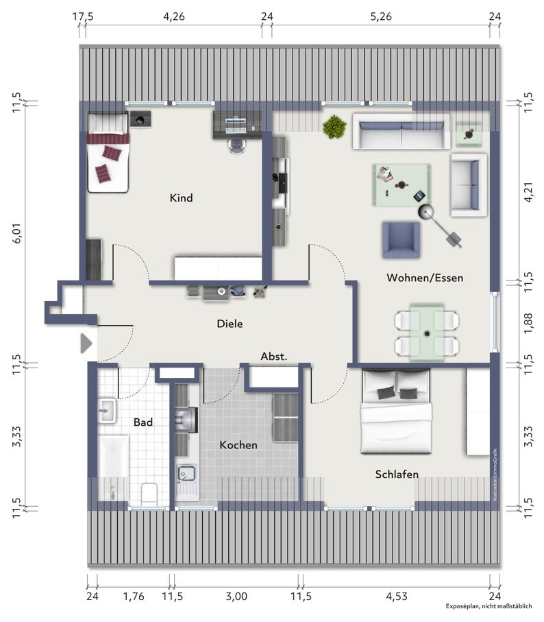 Wohnung zum Kauf 168.000 € 3 Zimmer 89 m²<br/>Wohnfläche ab sofort<br/>Verfügbarkeit Bedingrade Essen 45359