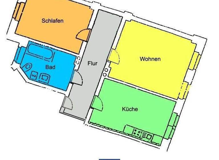 Wohnung zur Miete 435 € 2 Zimmer 66,8 m² frei ab 01.03.2026 Gröba Riesa 01591