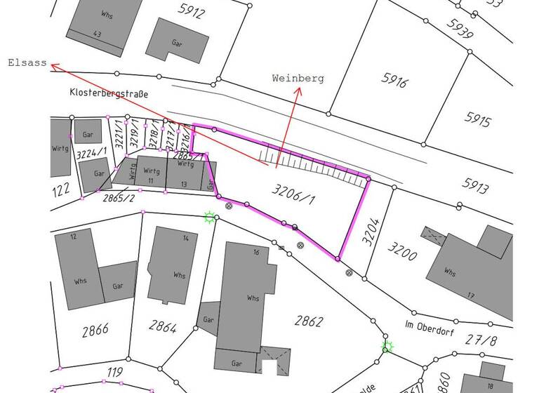 Grundstück zum Kauf provisionsfrei 180.000 € 411 m² Grundstück Varnhalt Baden-Baden 76534
