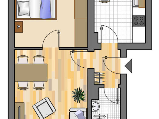 Wohnung zur Miete 379 € 2,5 Zimmer 48,8 m² EG Sedanstraße 63 Süd Herten 45699