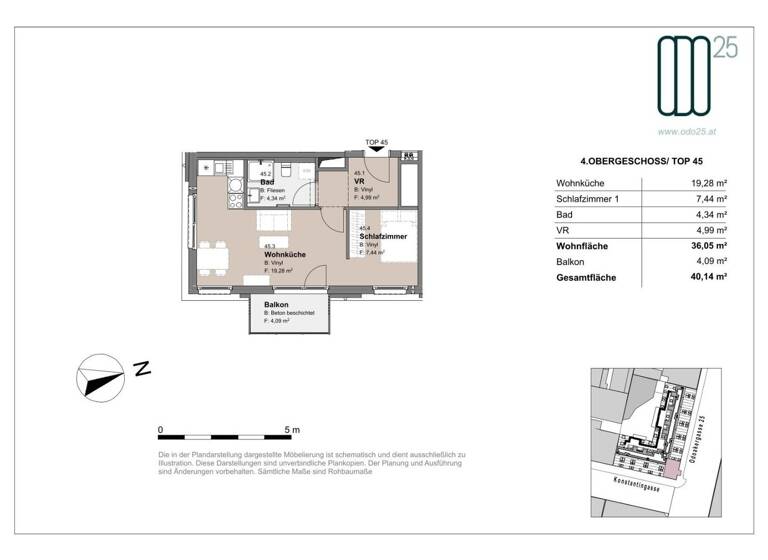 Wohnung zur Miete - Erstbezug 742 € 2 Zimmer 36,1 m² frei ab 01.07.2026 Wien 1160