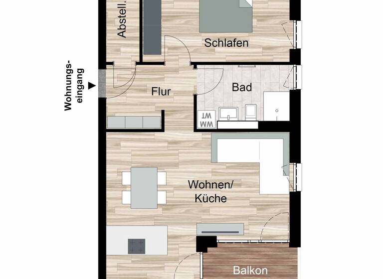 Wohnung zum Kauf - Erstbezug provisionsfrei 267.000 € 2 Zimmer 65,1 m² 2. Geschoss frei ab sofort Am Schüßler Ronshausen 36217