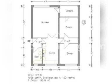 Wohnung zur Miete 926 € 3 Zimmer 81 m² 1. Geschoss Rosenthal Berlin 13158