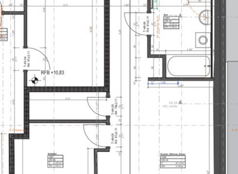 Wohnung zur Miete - Erstbezug 1.140 € 3,5 Zimmer 115 m² 3. Geschoss Gymnasiumstraße 79 Oststadt Pforzheim 75175