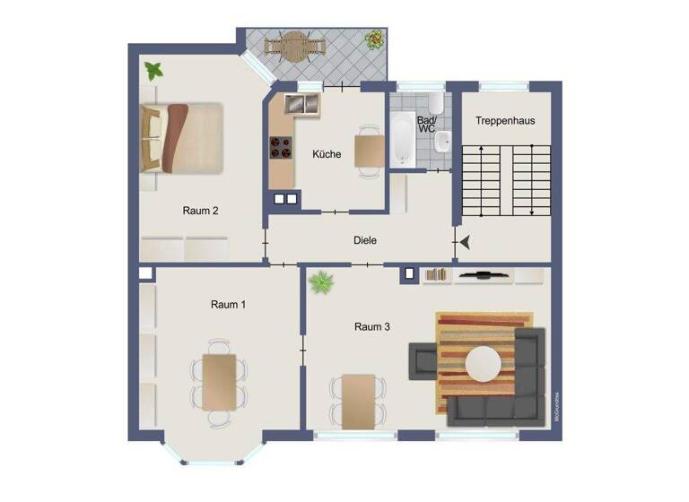 Wohnung zum Kauf 185.000 € 3 Zimmer 108,4 m² 1. Geschoss Nordstadt Pforzheim 75177