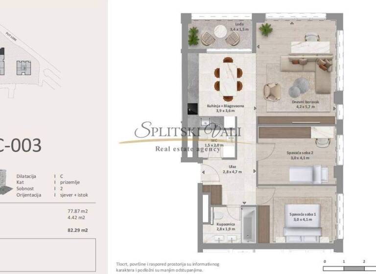 Wohnung zum Kauf 7.200 € 2 Zimmer 83 m² 2. Geschoss Split