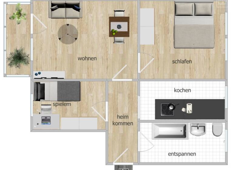 Wohnung zur Miete 330 € 3 Zimmer 60,7 m² 1. Geschoss Straße des Aufbaus 19 Gröbzig 06388