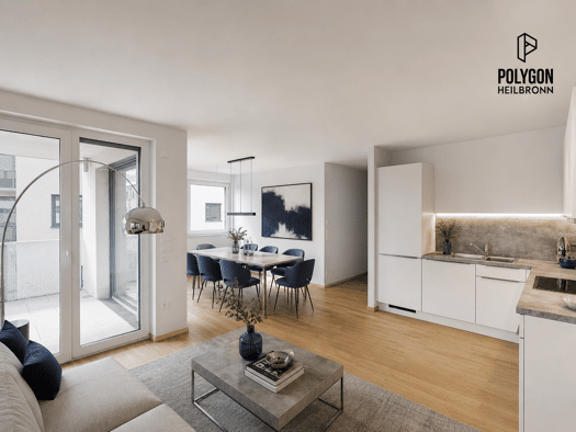 Wohnung zur Miete - Erstbezug 1.465 € 4 Zimmer 96 m² 3. Geschoss Happelstraße 45 Heilbronn 74074
