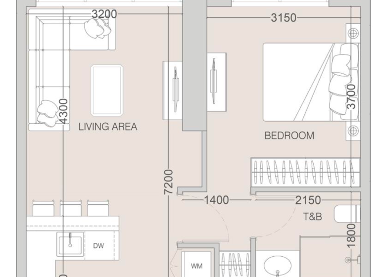 Wohnung zum Kauf provisionsfrei 199.920 € 2 Zimmer 60,1 m²