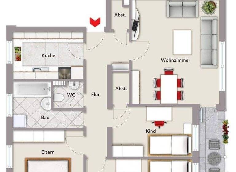 Wohnung zum Kauf 335.000 € 4 Zimmer 93,3 m² 3. Geschoss frei ab sofort Neuröthenbach Nürnberg 90449