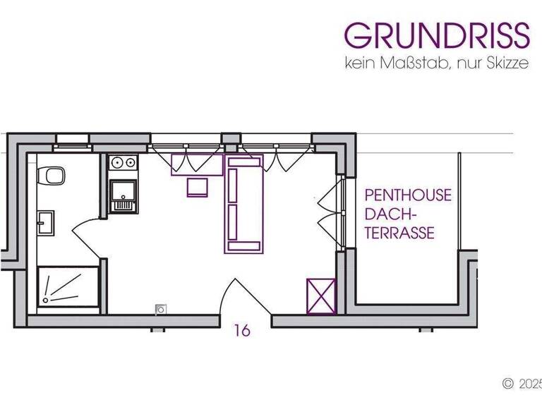 Penthouse zum Kauf provisionsfrei 225.000 € 1 Zimmer 21 m² 3. Geschoss frei ab sofort Rahlstedt Hamburg 22143