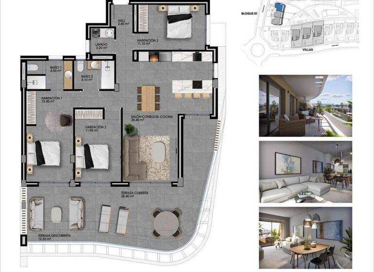 Wohnung zum Kauf 445.000 € 4 Zimmer 103 m² Calle de México Finestrat 03509