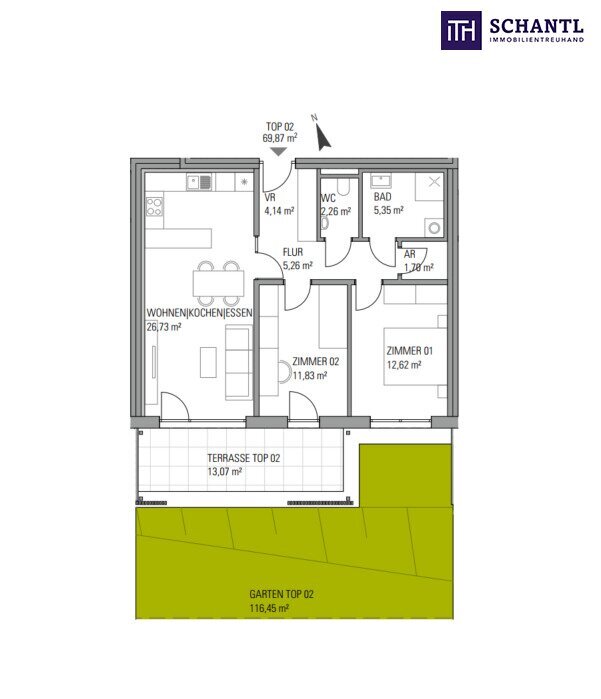 Wohnung zum Kauf 395.000 € 3 Zimmer 69,9 m²<br/>Wohnfläche EG<br/>Geschoss Mariatroster Straße Mariatrost Fölling 8044