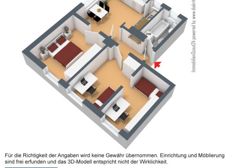 Wohnung zur Miete 589 € 3 Zimmer 61,9 m² EG Jesinghauser Straße 39 Langerfeld Wuppertal 42389