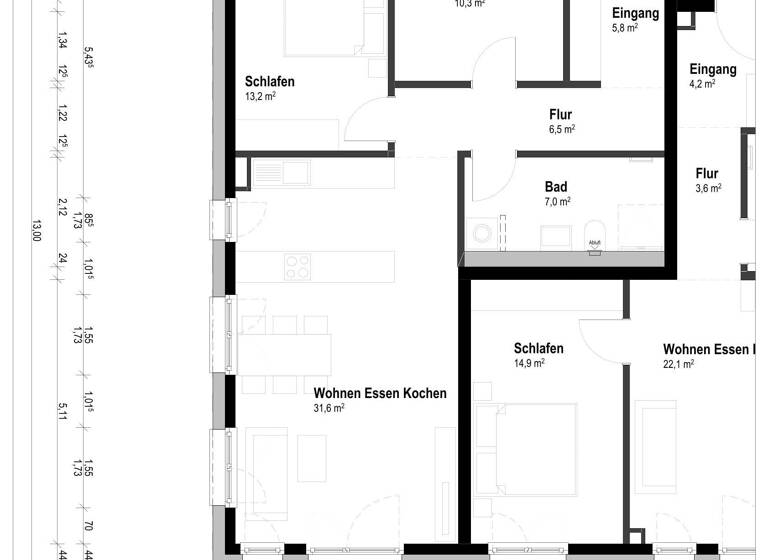 Wohnung zum Kauf provisionsfrei 450.660 € 3 Zimmer 77,7 m²<br/>Wohnfläche Ludwigsfeld Neu-Ulm 89231