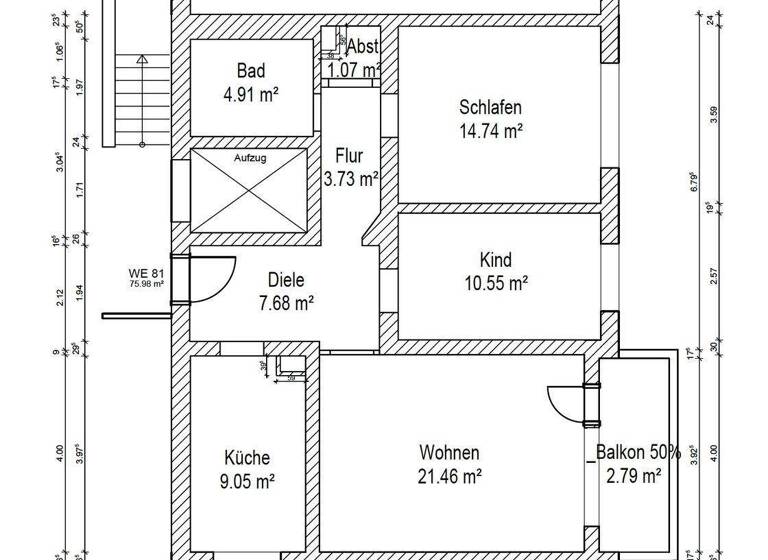 Wohnung zum Kauf provisionsfrei 125.000 € 3 Zimmer 76,1 m² 6. Geschoss Aldenrade Duisburg 47179