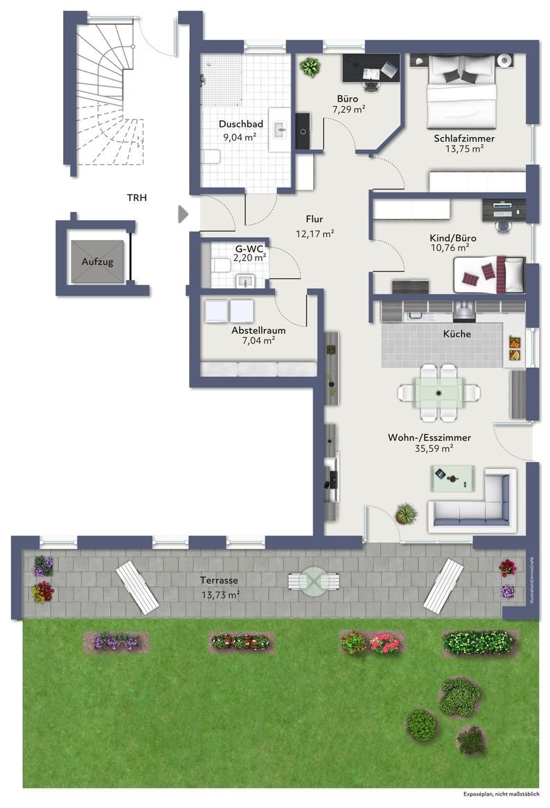 Wohnung zum Kauf provisionsfrei 339.000 € 4 Zimmer 111,5 m²<br/>Wohnfläche EG<br/>Geschoss ab sofort<br/>Verfügbarkeit Hockenkamp 36 Nordstadt 1 Minden 32425