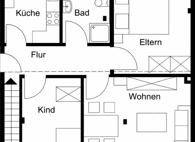Wohnung zur Miete - Erstbezug 700 € 3 Zimmer 70 m² 4. Geschoss Ottostrasse 41 Nord Hildesheim 31137