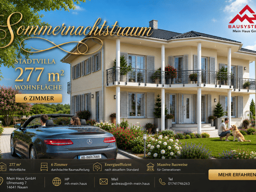 Villa zum Kauf provisionsfrei 1.187.100 € 6 Zimmer 277 m² 914 m² Grundstück Nauen Nauen 14641