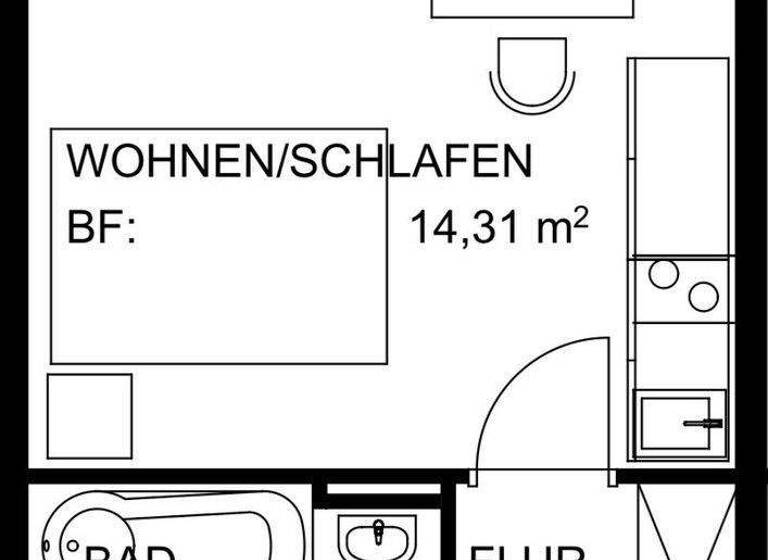 Studio zur Miete 1.090 € 1 Zimmer 22 m² 3. Geschoss frei ab 01.05.2026 Emil-Riedel-Straße 11 Altstadt-Lehel München 80538