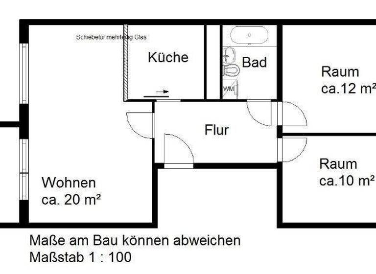Wohnung zur Miete nur mit Wohnberechtigungsschein 418 € 3 Zimmer 57,9 m² 2. Geschoss frei ab 01.03.2026 Fischerstecherstr. 28 Heide Nord Halle (Saale) 06120