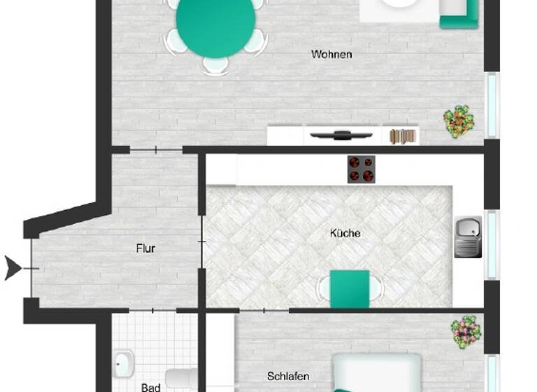 Wohnung zur Miete 250 € 2 Zimmer 49 m²<br/>Wohnfläche 2.<br/>Geschoss Willy-Reinl Str. 7 Altendorf Chemnitz 09116