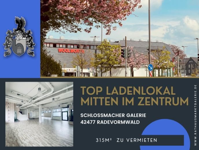 Büro-/Praxisfläche zur Miete provisionsfrei 6 € 315 m²<br/>Bürofläche Schlossmacher Galerie Innenstadt Radevormwald 42477