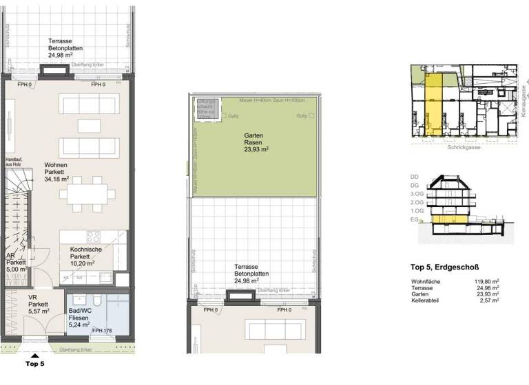 Maisonette zum Kauf provisionsfrei 783.900 € 4 Zimmer 119,8 m² Wien 1220