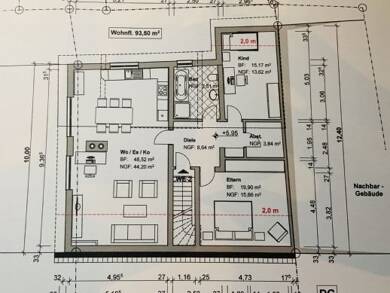 Wohnung zur Miete 820 € 4,5 Zimmer 93,5 m² Geschoss 2/2 Wincheringen Wincheringen 54457