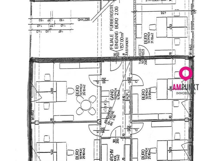 Bürofläche zur Miete provisionsfrei 9,30 € 5 Zimmer 135,8 m² Bürofläche Gnigl Salzburg 5020
