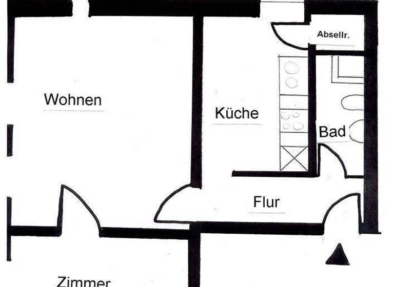 Wohnung zur Miete 410 € 2 Zimmer 62,9 m² 1. Geschoss frei ab sofort Zierker Straße 62 Neustrelitz 17235