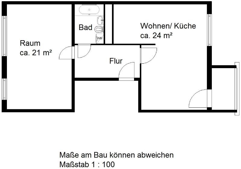 Wohnung zur Miete 348 € 2 Zimmer 57 m²<br/>Wohnfläche 3.<br/>Geschoss Fischerring 9 Heide-Nord / Blumenau Halle (Saale) 06120