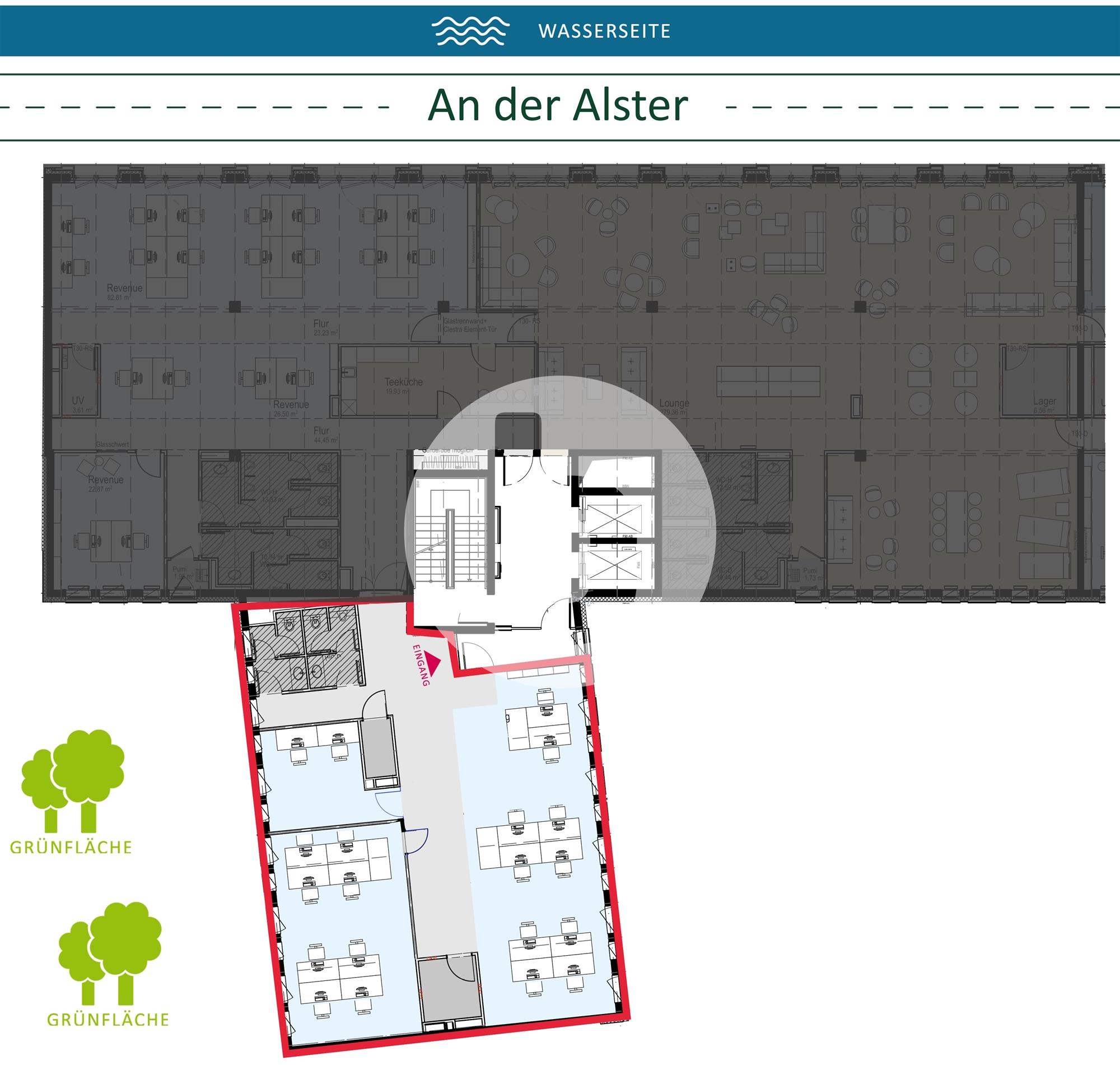 Bürofläche zur Miete provisionsfrei 23 € 205 m²<br/>Bürofläche St.Georg Hamburg 20099