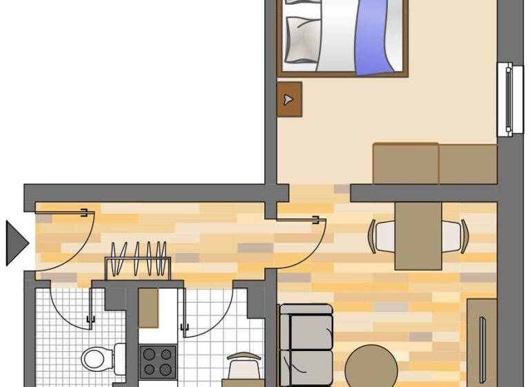 Wohnung zur Miete 361 € 2 Zimmer 42,7 m² 1. Geschoss frei ab 30.04.2026 Völkmannsweg 31 Bodelschwingh Dortmund 44357